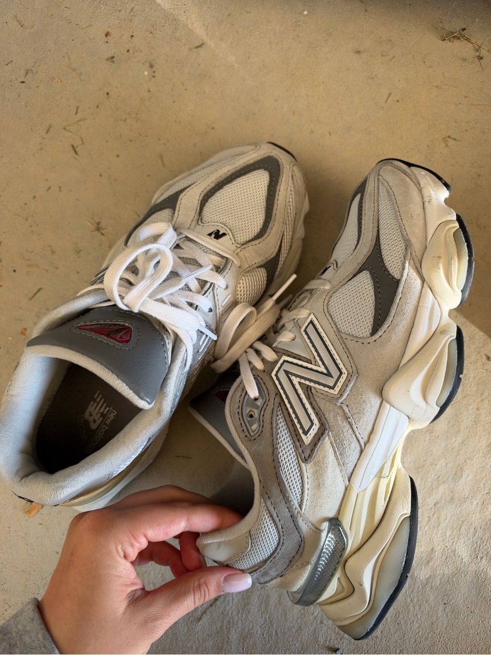 New Balance 9060s White and Gray - Picture 2 of 5
